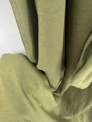 Lululemon cotton wrap front t-shirt dress bronze green women’s 10 Athleisure thumbnail 3