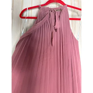 NWT Lulus Exceptionally Elegant Rusty Rose Pleated Chiffon Maxi Dress Banquet XS thumbnail 5