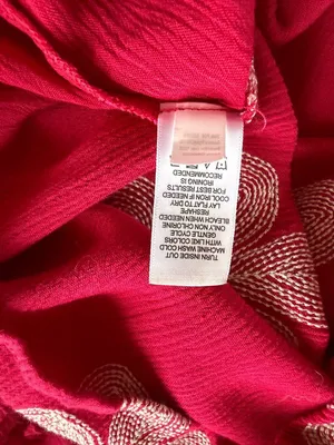 Maurices pink floral embroidered long sleeve keyhole ruffled neckline top M thumbnail 8