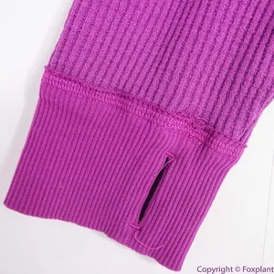 NEW Free People FP Movement Back to Me purple Snap Pullover Crop Henley‎ thumbnail 6