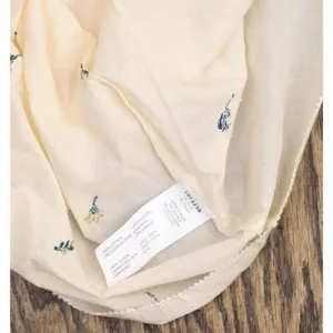 NWT Black Tape Size Printed Cotton Flutter-Sleeve Top Garden Way Off white 2X thumbnail 10