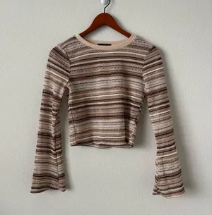 Almost Famous Brown and Cream Striped Long Sleeve thumbnail 2