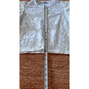 Zara Woman White/Cream Floral Appliqué Top Size S thumbnail 3