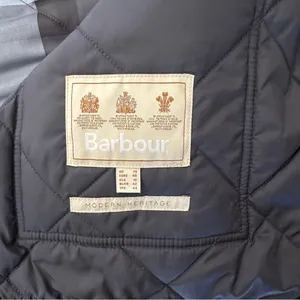 Barbour Orelia Quilted Houndstooth Printed Chore Jacket in Black and Tan US 10/M thumbnail 6
