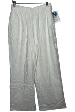 NEW Abercrombie & Fitch Off White Linen Wide Leg Trousers Dress Pants Size Small thumbnail 1