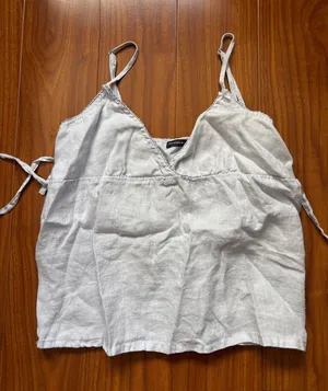 Brandy Melville Light Blue Bow Strap Babydoll Top thumbnail 1