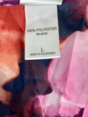 NATORI Multicolored Watercolors Short Sleeves Tunic Top Large Casual Flowy Artsy thumbnail 4