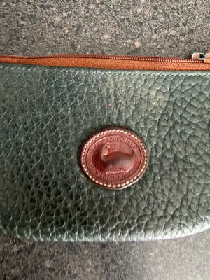 Vintage Dooney & Bourke AWL Leather Big Duck Coin Purse Ivy Green British Tan thumbnail 8
