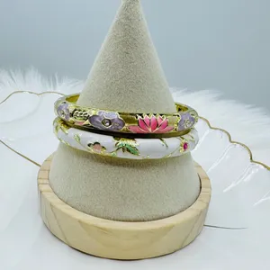 Flower Enamel Cloisonne Bracelet Bangle Bundle thumbnail 2