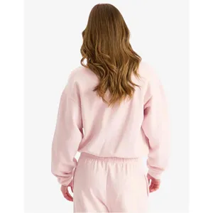 Skims Cotton Fleece Classic Crew Sweatshirt, Barely Pink, S NWT (Dep) thumbnail 3