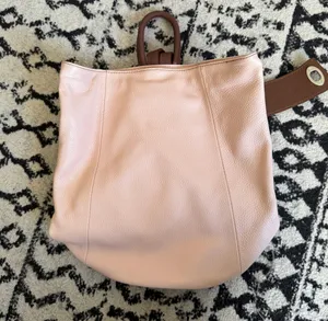 Italian pink leather purse thumbnail 1