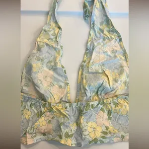 Motel Rocks retro floral crop top thumbnail 5