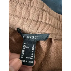 Forever 21 Brown Fleece-Lined Jogger Sweatpants Medium | Cozy Casual Lounge Pant thumbnail 3