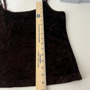 Vintage Victoria's Secret Womens Y2K Crushed Velvet Cami Tank M Brown 90s thumbnail 8