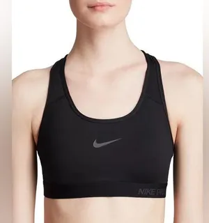 Nike Pro Women's Black Sports Bra thumbnail 1