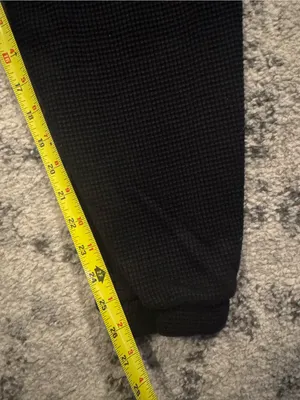 ALO Yoga Black Waffle-Knit Leggings with Logo Patch thumbnail 6