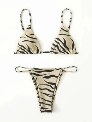 Zebra Print Bikini Multiple thumbnail 1