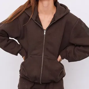 Set Active espresso zip up hoodie thumbnail 1