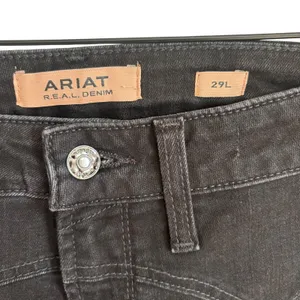 Ariat REAL Denim High Rise Slim Trouser Valencia Black Jeans 29L 10054301 thumbnail 5