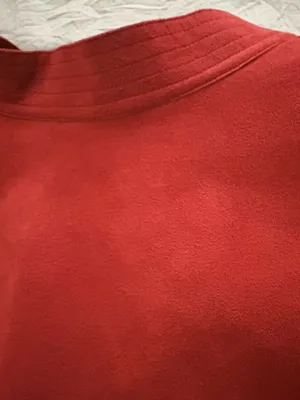 70’s retro Red Ultrasuede jacket with a boho vibe, size M thumbnail 7