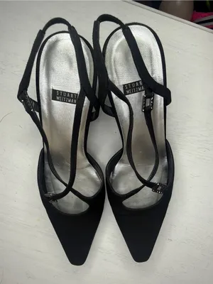 Vintage Stuart Weitzman Slingback Kitten Heels Shoes Sz 7.5 thumbnail 8