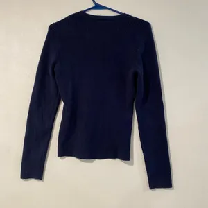 Abercrombie & Fitch Ribbed Henley Top Navy Long Sleeve Size M thumbnail 4