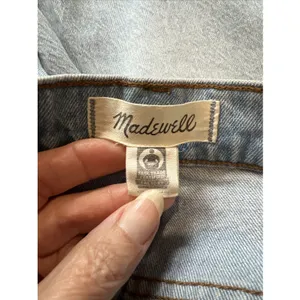 Madewell The Perfect Vintage Wide Leg Crop Jeans Light Blue Denim‎ thumbnail 4