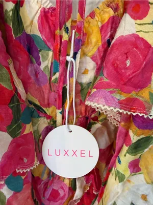 NWT Luxxel Pink Multi Floral Ruffle Tiered Mini Dress thumbnail 8