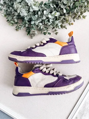 Steve Madden Everlie Purple & White Leather Sneakers | Women’s Size 6 thumbnail 8