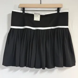 CALIA Court Collection XXL High-Rise Ribbed Mini Pleated Tennis‎ Skort Black NEW thumbnail 3