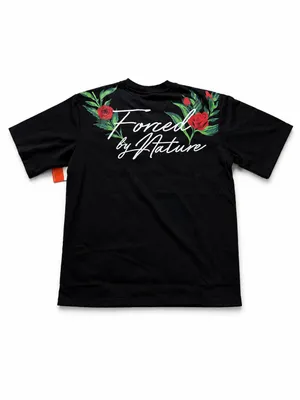 Hype Market Black Floral Rose Graphic T-Shirt Size M thumbnail 2