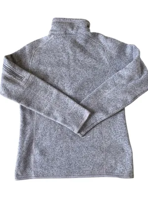 Patagonia Better Sweater 1/4-Zip Heather Gray Sz L Zip Pocket Logo Fleece Lined thumbnail 4