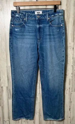 Paige Noella Straight Leg Denim Medium Wash‎ Distressed Womens Size 27 thumbnail 1
