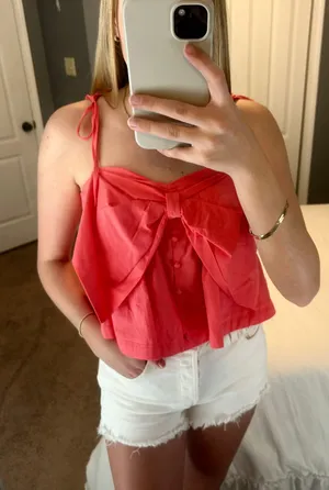 &merci Bow Spaghetti Strap Boutique Top thumbnail 1