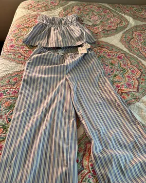 Japna striped two piece set  thumbnail 1