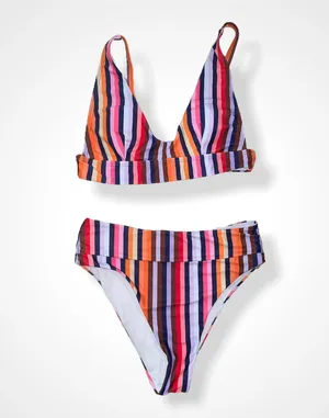 SheIn striped bikini set thumbnail 1