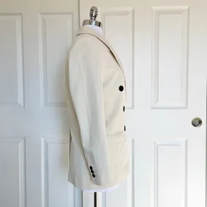 Isabel Etoile Marant Cotton Blend‎ Textured Blazer Jacket in Ivory Size 34 / XS thumbnail 10