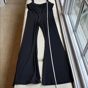NWOT OFFLINE by Aerie Black Flare Jumpsuit Activewear with adjustable straps XL thumbnail 12