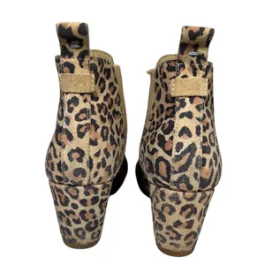 TOMS Kelsey Leopard Print‎ Wedge Ankle Boots 7.5 #1004940619-20 thumbnail 12