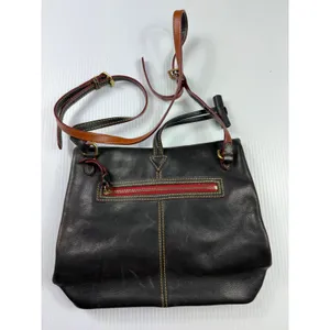 Dooney Bourke Leather Crossbody Bag Flap Top‎ Black Designer Purse thumbnail 3