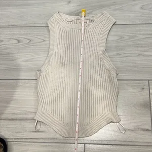 La hearts pacsun crème/white halter knit tank top Size small‎ thumbnail 5
