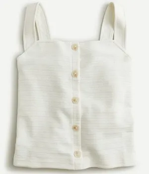 J. Crew Off White Textured Tank Size Small thumbnail 1