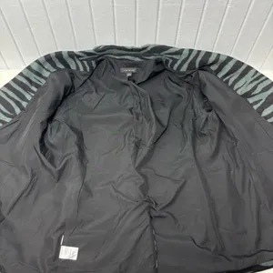 Ann Taylor Black and Green Wool Blend ‎ Zebra Blazer size 14 thumbnail 11
