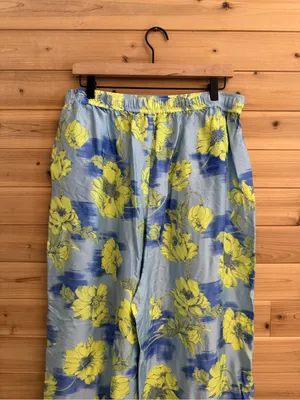Lyrebird Anthropologist Large Viscose Satin High Rise Wide Leg Pajama Pants thumbnail 7
