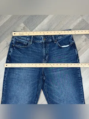 ANA A New Approach Mid Rise Boyfriend Jeans Blue Size 12 Crop Mom Relaxed thumbnail 7