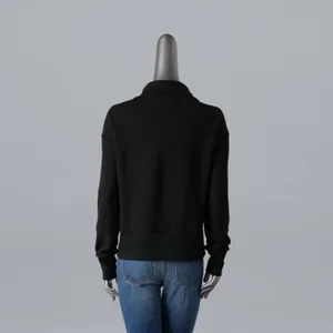 Simply Vera Vera Wang Sweater Size L Black Long Sleeve Half-Zip Pullover Women's thumbnail 3