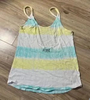 Medium Yellow and blue Victoria's Secret tank top #VS #238 thumbnail 1