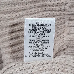 Billie The‎ Label Amelia Sweater Ribbed Mock Neck Balloon Sleeve Pumice Medium thumbnail 7