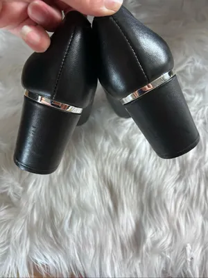 Alfani black chunky heel pointed toe size 6 stylish work wear leather thumbnail 3