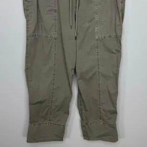James Perse Utility Pant Large Green Cropped Drawstring Waist Casual Relaxed Fit thumbnail 5